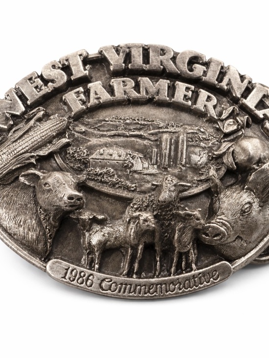 Other - West Virginia Farmers 1986 Commemorative Belt Buckle - Silver Tone